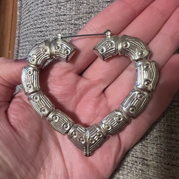 3 Pair Bamboo Hoop Earrings - Picture 2 of 3